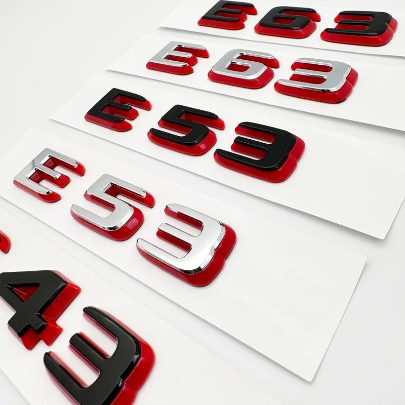 2024 New style Two tone Letters Numbers Emblem E43 E53 E63s for Car Fender Trunk Rear W212 W213 W214 Sticker Logo Accessories