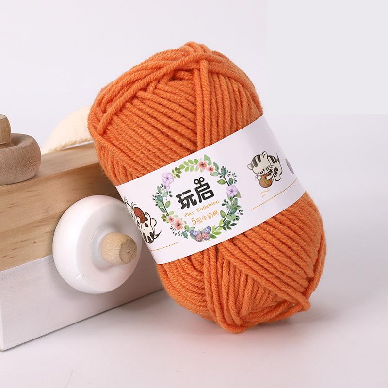 25g Milk Cotton Yarn Crochet Knitting Wool Needlework Dyed Lanas for Crochet Crafts Sweater Hat Dolls Scarf DIY Knitting Line