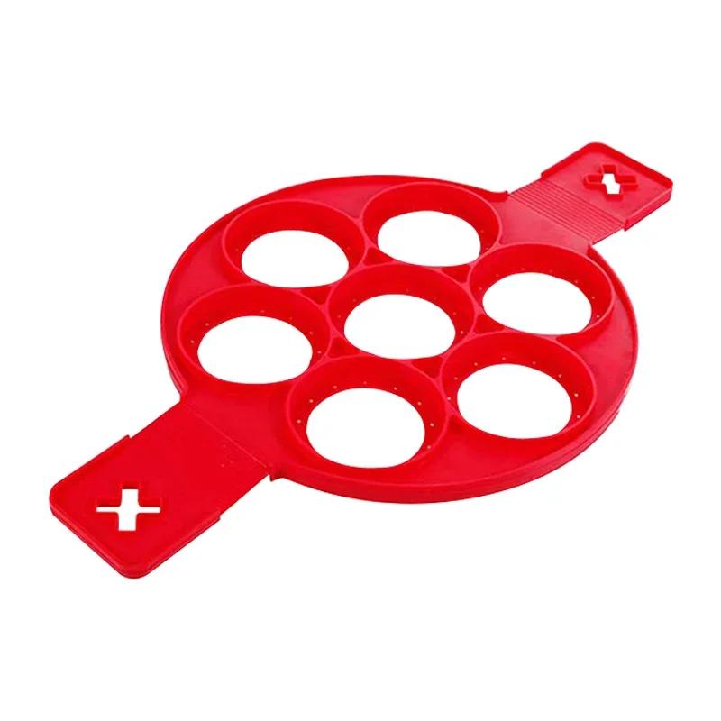 Silicone Pancake Maker Mold Non Stick Egg Ring Cooking Tool Flip Cooker for Breakfast Omelet Reusable Heat Resistant Baking Mold