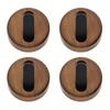 4 Stück klappbare Kleiderhaken, rund, aus Holz, im Landhausstil, faltbare Wandhaken zum Aufhängen von Kleidung, Handtüchern, Hüten, Rucksäcken, Handtaschen