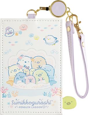 PB72301 Sumikkogurashi Pingwin Etui na przepustkę z karabińczykiem