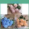 Artificial Rose Flower Bouquet With Silk Material For Wedding Decor And Photography Props