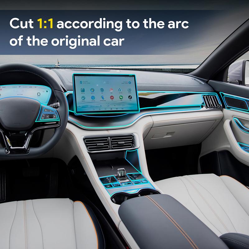 For BYD Seal U Sealion 6 Song Plus DMI EV -2024 Car Center Console Navigation Screen Trument TPU Protective Film Interior