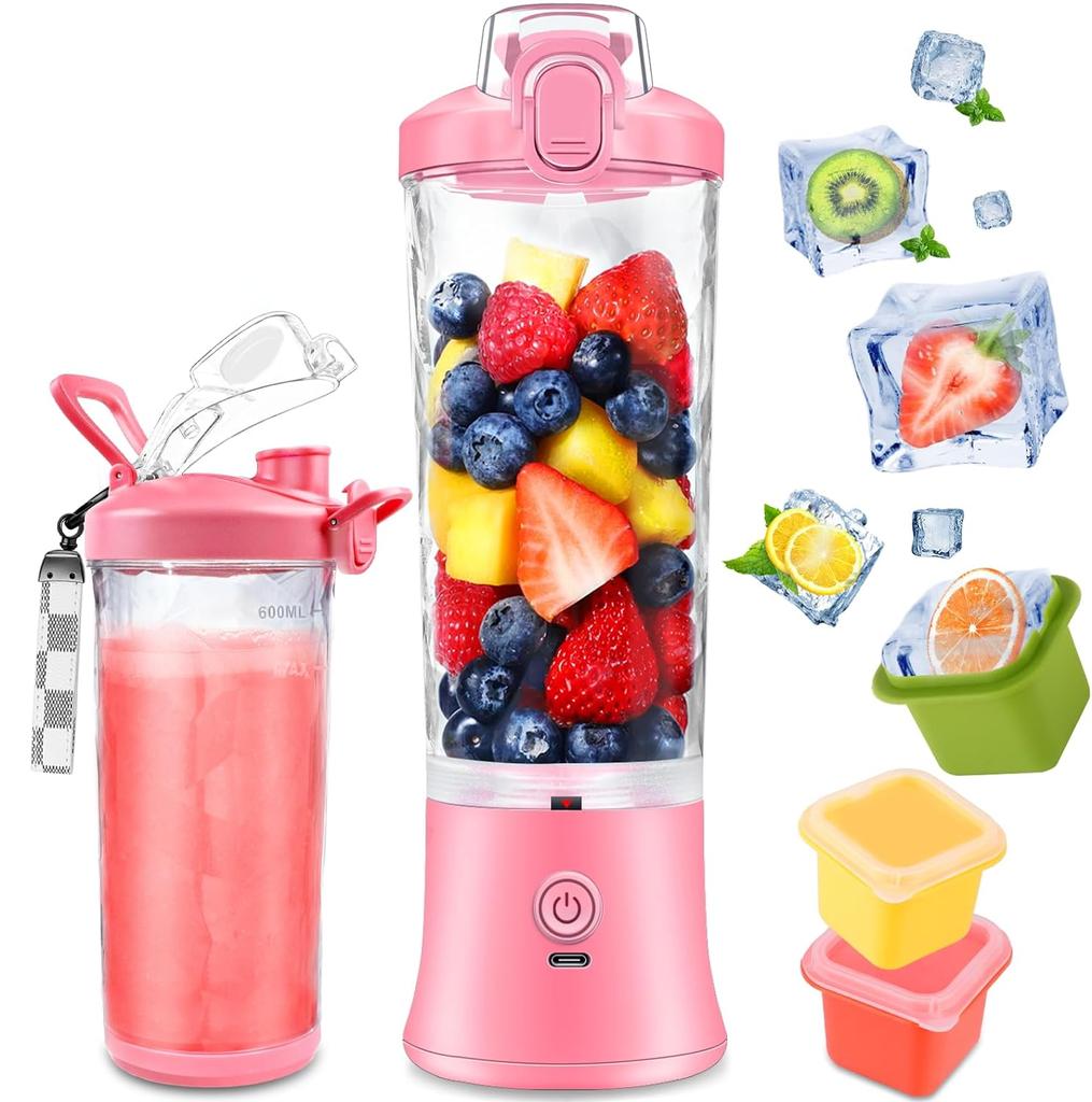 Přenosný mixér na koktejly a smoothie s cestovním kelímkem 600 ml