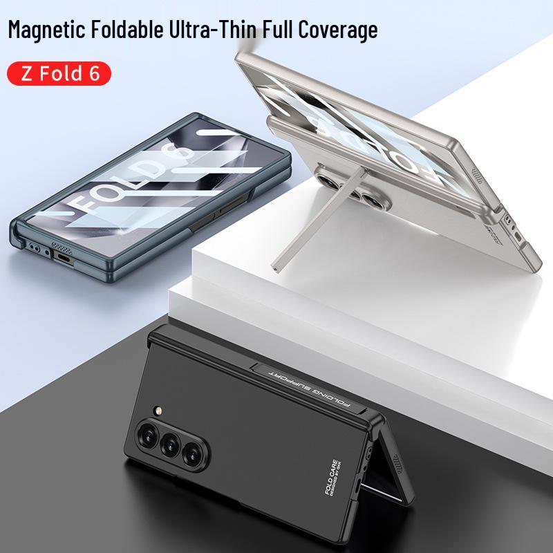 Samsung Z Fold6 Frosted Magnetic Hinge Case with Side Bracket
