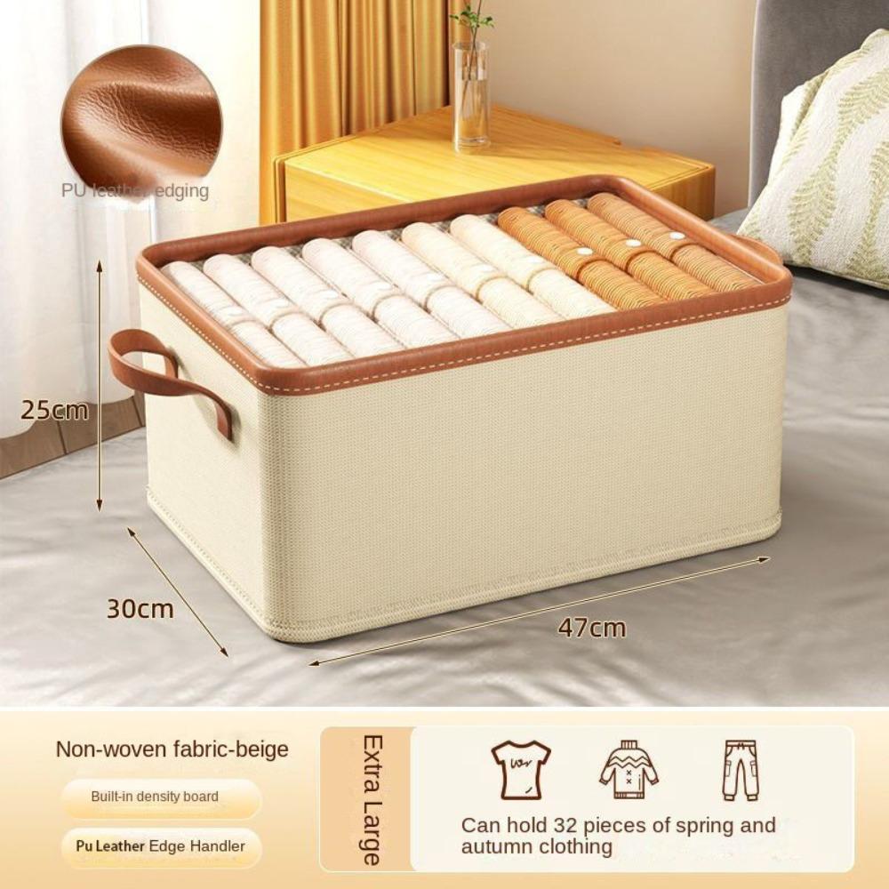 Foldable Clothing Storage Box Separation Wardrobe Clothes Storage Box Household