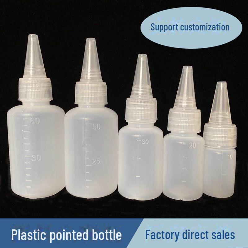 Flacone dosatore per liquidi con bocca appuntita traslucido - 10 ml/20 ml/30 ml