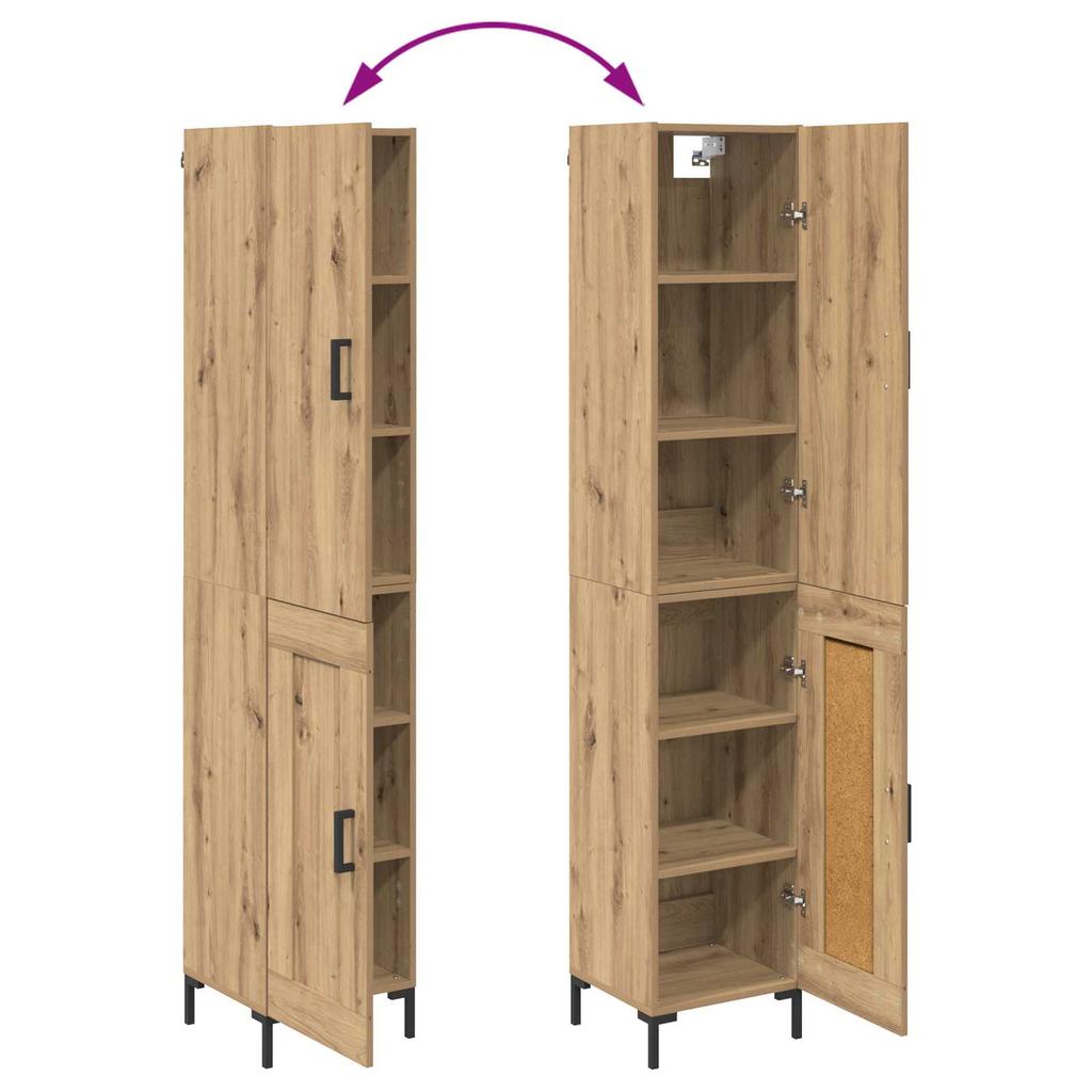 Highboard Artisan Oak 69.5 x 34 x 180 cm Particleboard