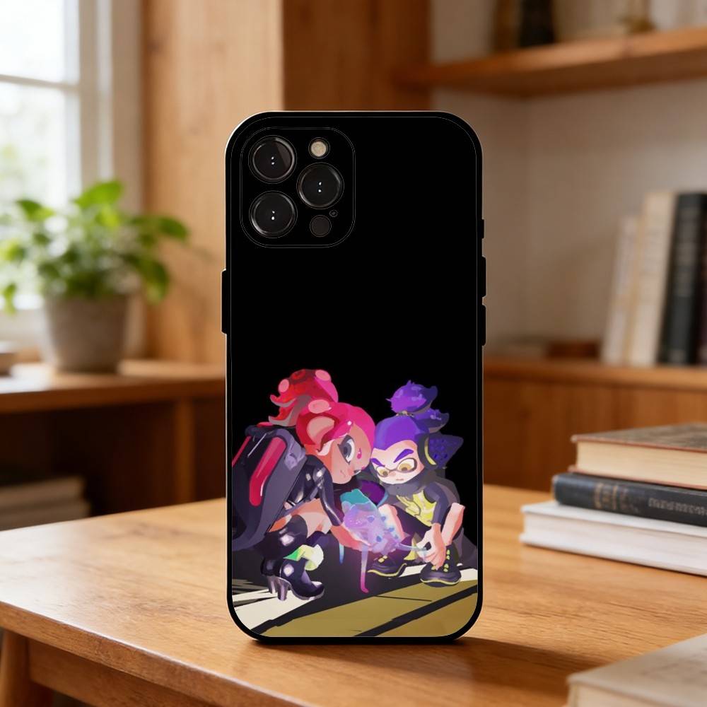 S-Splatoon 3 Game Phone Case For iPhone17,16,15,14,13,12,Plus,Pro Max, 5G Others Soft Black Cover