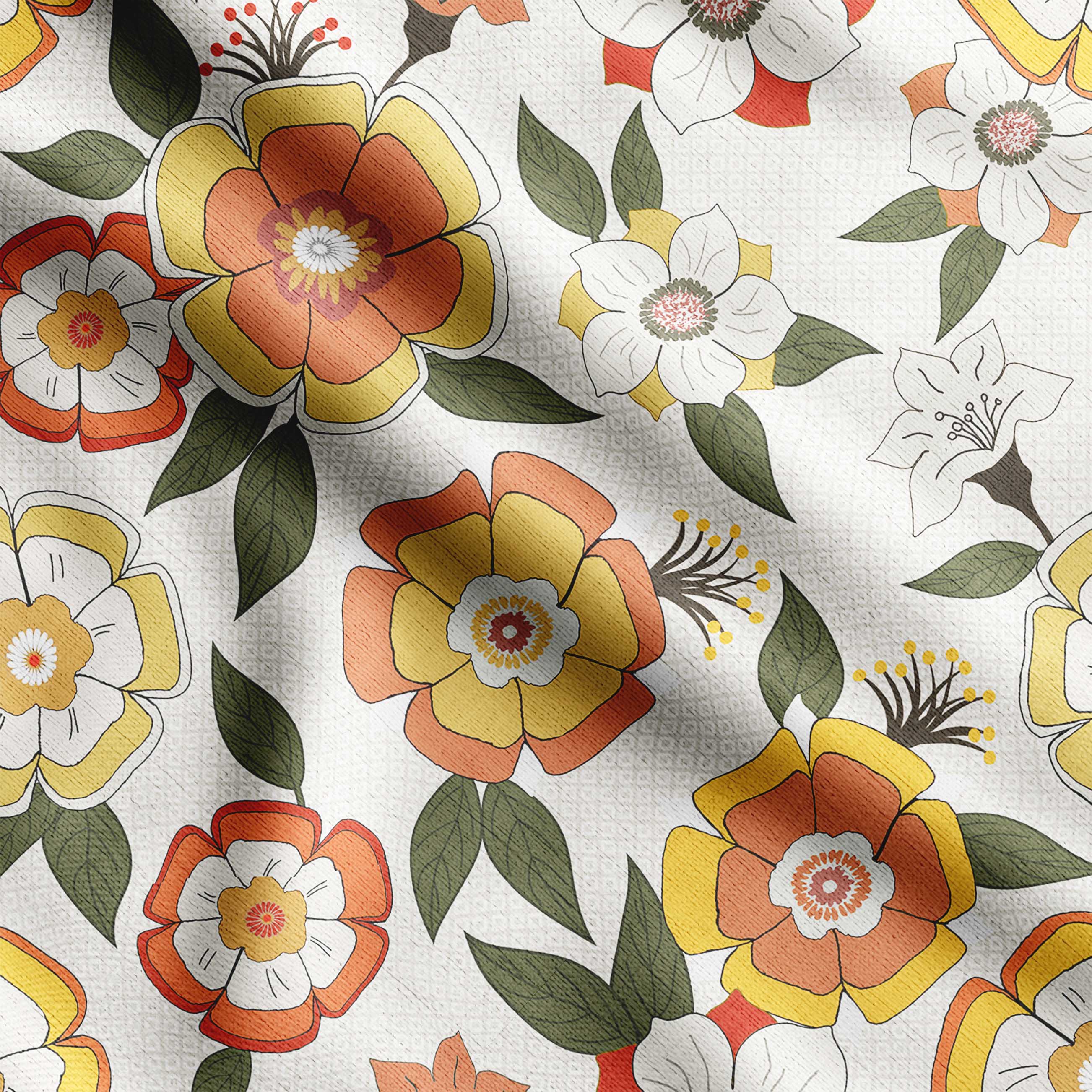 

Soimoi Bird & Flowers Print, бавовняний батист, стьобальна тканина, що продається у дворі, шириною 42 дюйми, бавовняна тканина середньої щільності, швейні приналежності 42 Inch Wide - Cotton Cambric жовтий