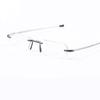 Portable Mini Folding Frameless Reading Glasses Men Adjustable Temples Eyeglass with Case Belt Clip Presbyopic Glasses Women