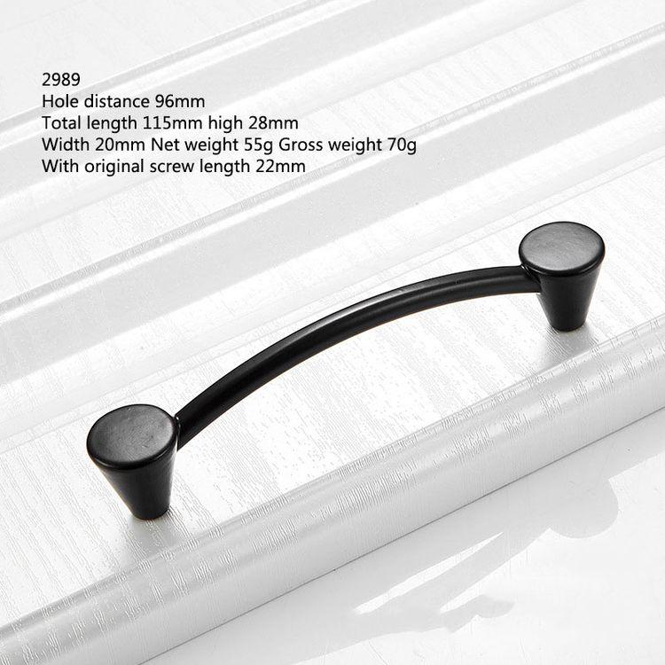 Black Handle American Style Modern Pull Antique Handles and Knobs Drawer Furniture Kitchen Cabinet