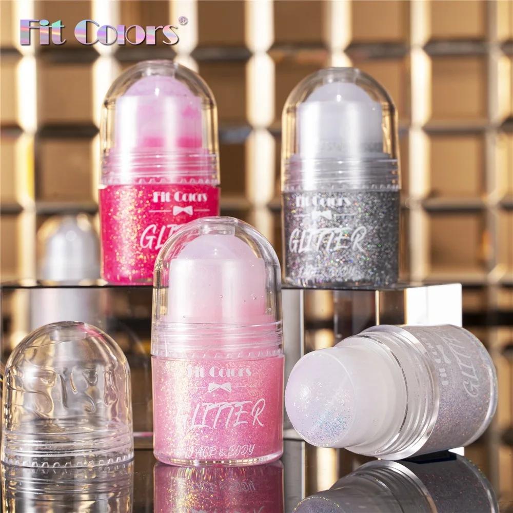 Paillettes roulantes Gel pailleté Peinture pour le visage et le corps Brillant liquide nacré Fard à paupières Illumine la scène Maquillage Décoration