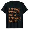 Unisex Summer Live Proof of A Loving God Print Y2k Tshirt Unisex Religious Christian Cross Jesus Short Sleeved Tees Loose Tops