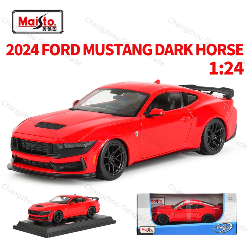 

Maisto 1:24 2024 Mustang DarkHorse Sports Car Static Die Cast Vehicles Collectible Model Car Toys