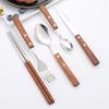 Rosewood Handle Stainless Steel Flatware Set
