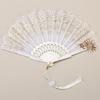 Classic Lace Folding Fan, Dark-themed Lace Fan