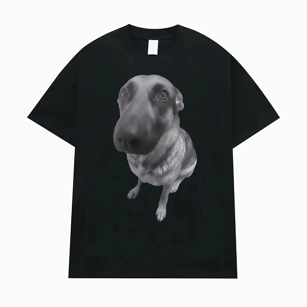 

Funny German Shepherd Dog Meme T-shirt Unisex Fashion Retro Short Sleeve T Shirts Men Comfort Oversized Male Cotton T Shirt T... 5XL