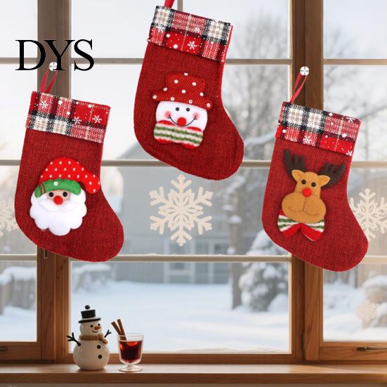 Snowman Party Supplies Christmas Stocking Pendant with Hanging Rope, Lightweight Santa/Snowman/Elk Fillers Decoration, Decorative Decor for