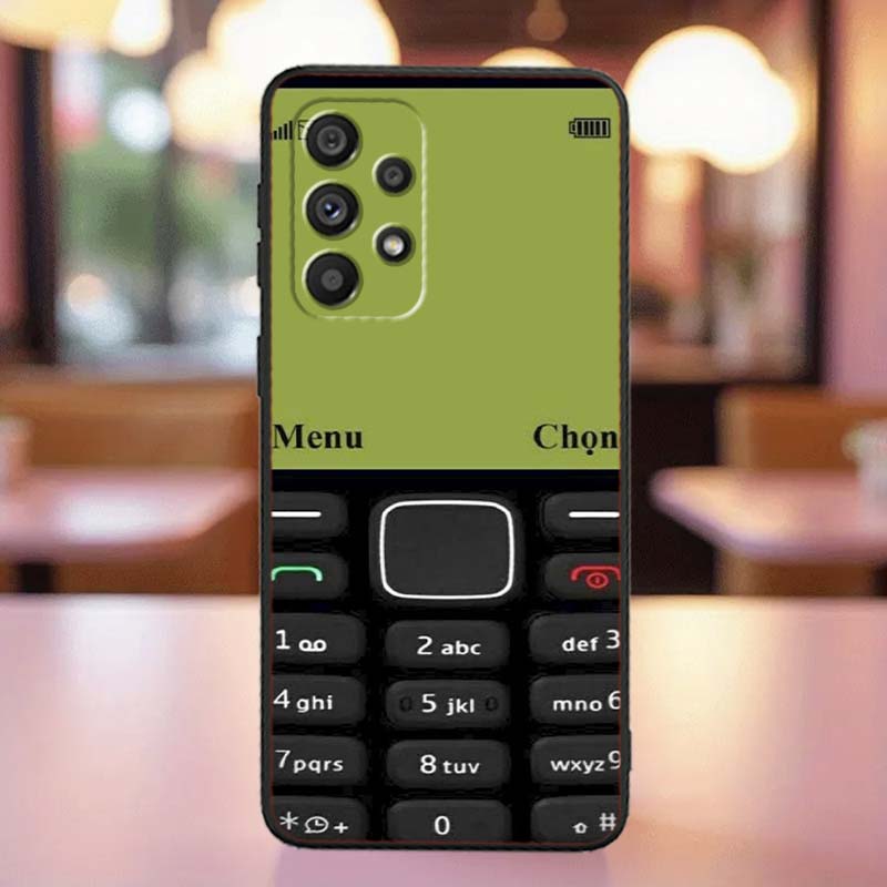 Luxury Vintage Phone Pattern Case For Samsung A41 A35 A34 A33 A32 A25 A24 A23 A21s A06 A05 A04 A03 Note 10 20 Ultra 5G Black