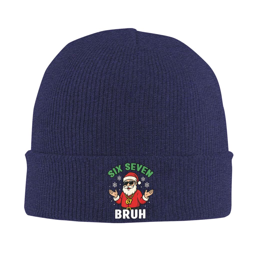 Six Seven 67 Christmas 6 7 Bruh 67 Meme Knit Hat Beanie Hats Hippie Thermal Elastic Men Women Bonnet Hats Winter Street Caps