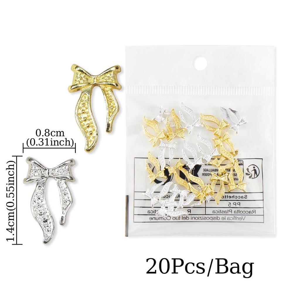 1Bag Pink Candy Ribbon Bows 3D Nail Charm Transparent Jelly Color Summer Nail Decoration Accessories DIY Manicure Decor Parts