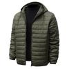 Winter Herren Leichte Daunenparkas Mode Herren Baumwolle Warme Kapuzenmäntel Herren Sport Windbreaker Wasserdichte Wattierte Jacke Kleidung
