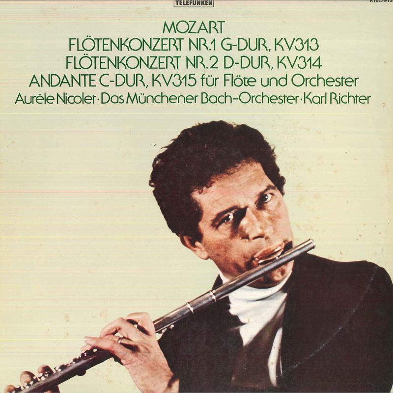 

LP Record AURELE NICOLET(FLOTE)/KARL RICHTER, - Mozart/Flotekonzert Nr.1 G-dur Kv31 K16C9136 KING 1981 Japan Obi Classical Used