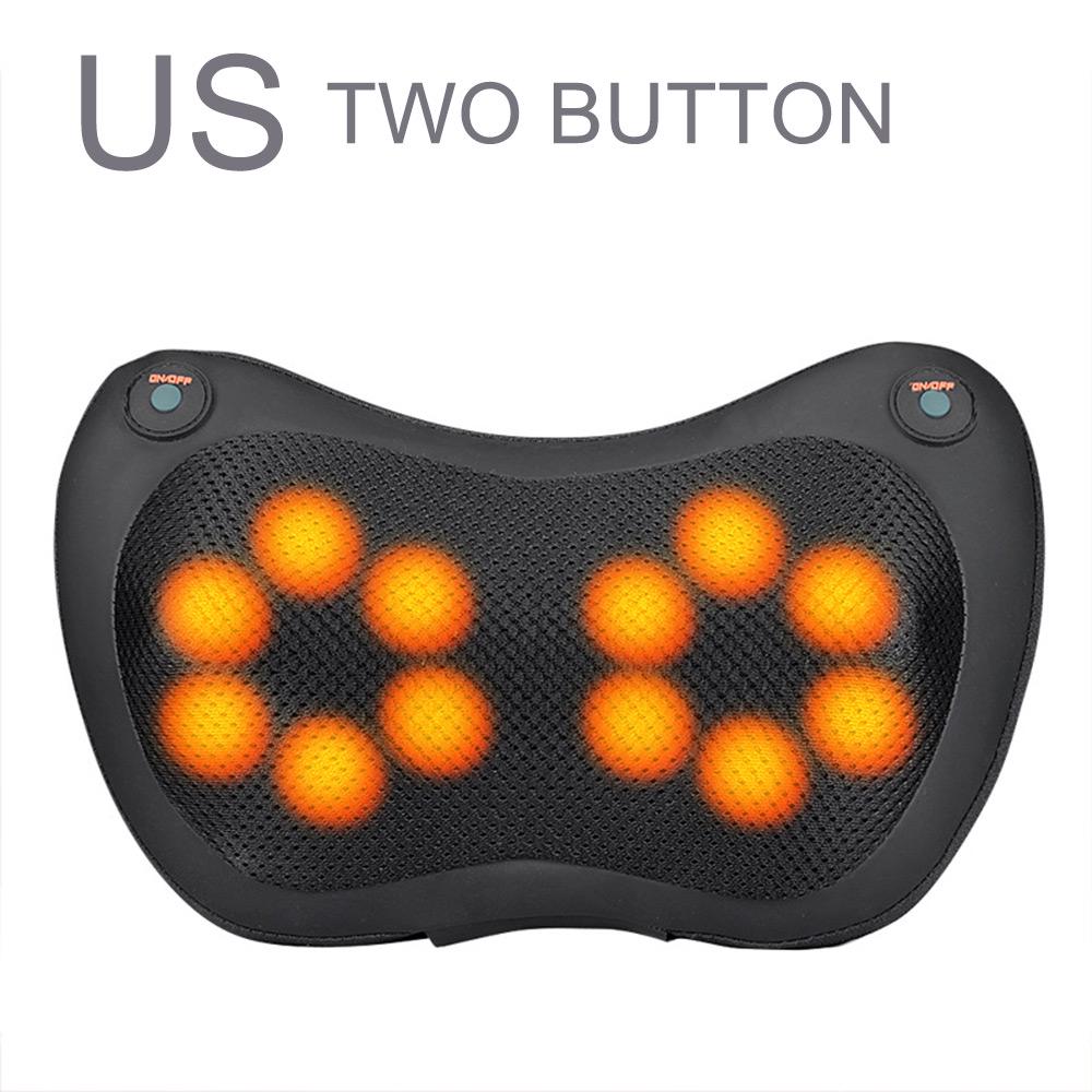 12/8/6/4 Heads Car Back Neck Massager Electric Massage Relaxation Pillow Cushion Home Waist Body