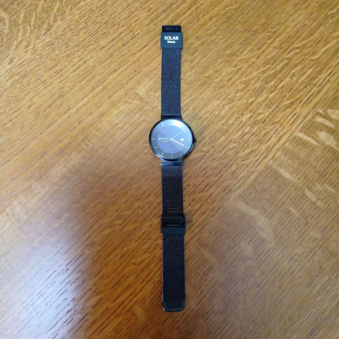 Used BERING solar quartz watch dark blue
