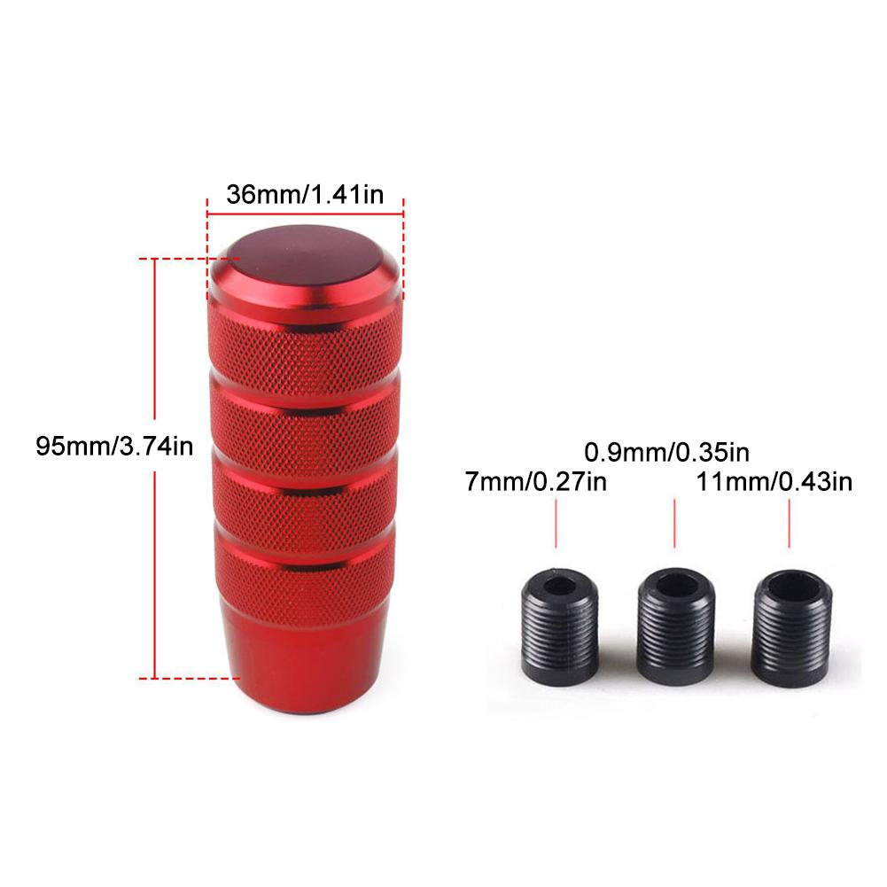 95MM Universal Non-Slip Gear Shift Knob Manual Transmission Aluminum Knurled Shifter Lever Head Car Interior Accessories