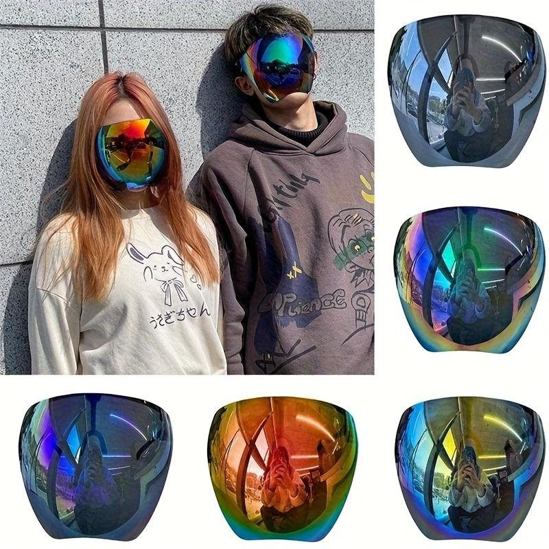 [Stylish Motorcycle Mask] Stylish Multicolor Full-Face Motorcycle Riding Mask | Adjustable Straps,Durable Plastic, Unisex Safety Gear, Party Accessory