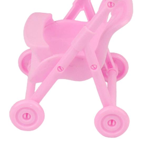 Simulation Baby Trolley Anti-deformed Creative Plastic Baby Pink Doll Stroller Shooting Props
