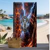 Asciugamano da Spiaggia Stampato Manchester United Asciugamano Morbido ad Asciugatura Rapida Coperta da Spiaggia Rettangolare Grande Portatile per Viaggi Piscina