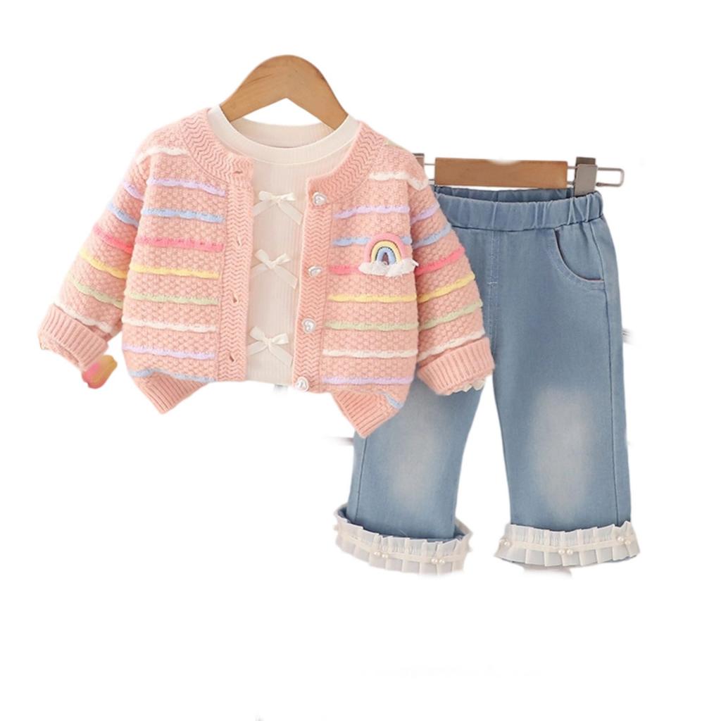 Kids Casual Long-Sleeve Set, Comfortable Daily Wear Outfits