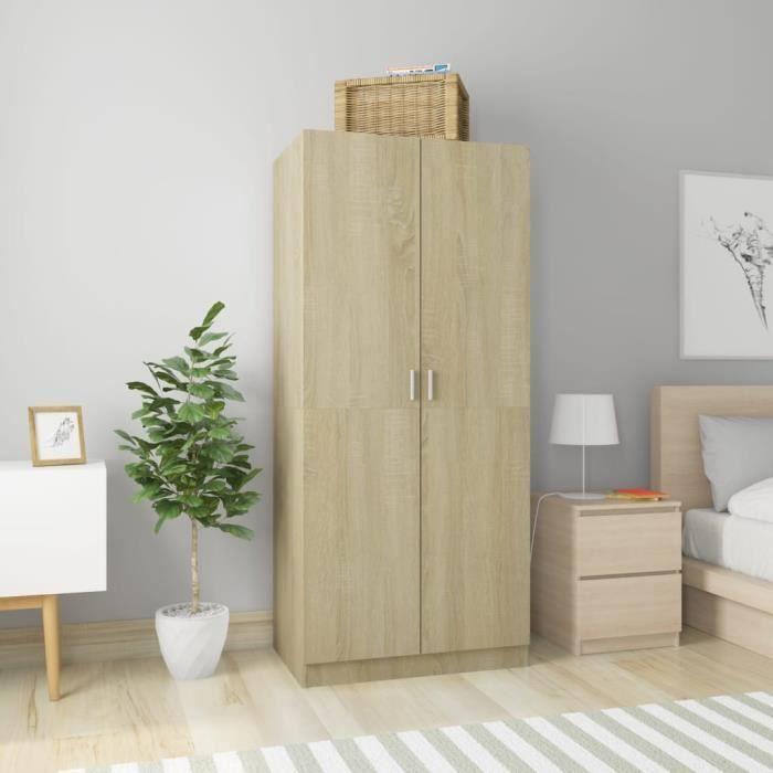 VidaXL Wardrobe Sonoma Oak 80x52x180 Cm Chipboard