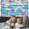 International Welcome Banner Decorations 52 World Country Flags Around the World Multicultural Decor - Large Welcome Backdrop Banner with 32