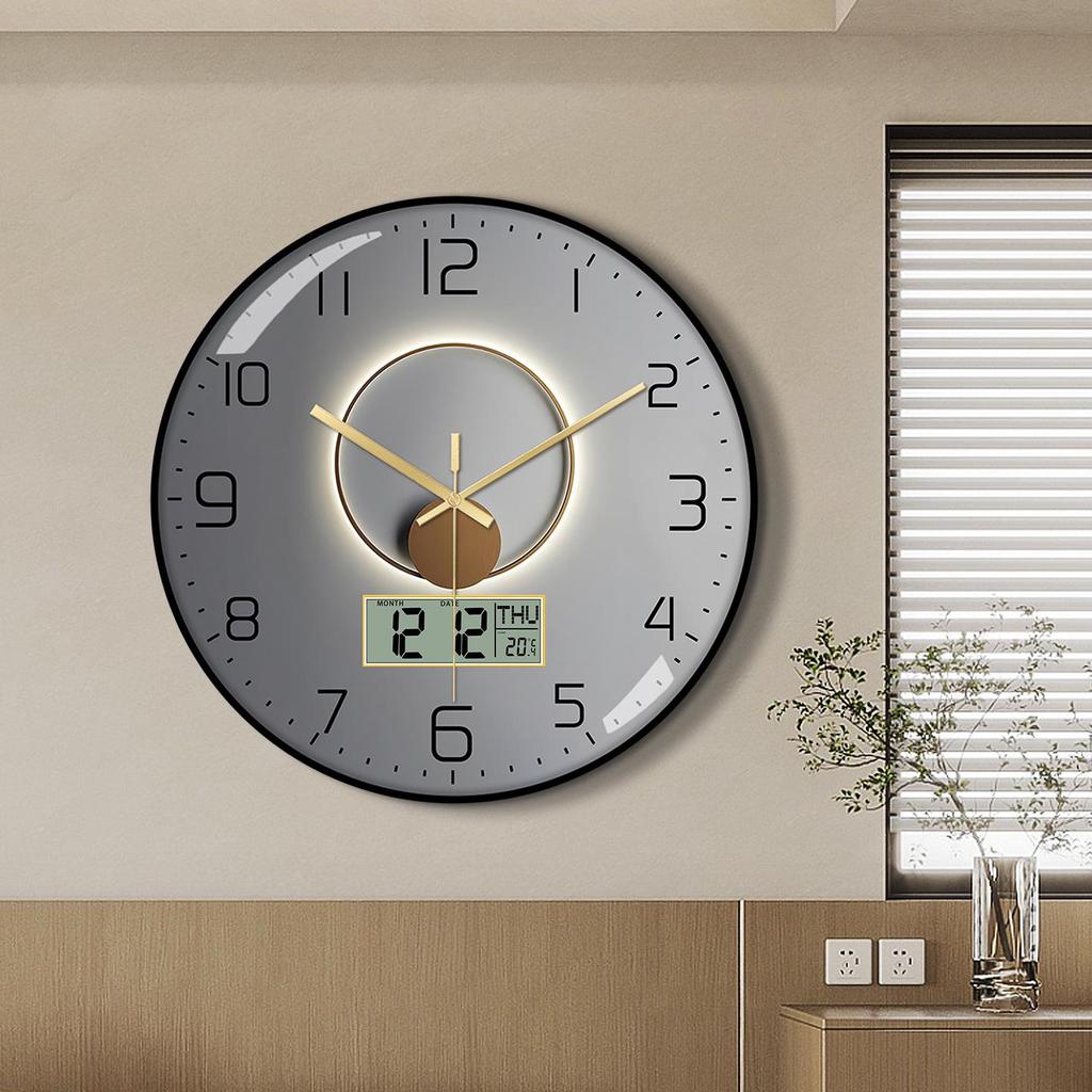 Bestselling Bluetooth Wall Clock with Automatic Time Sync, English LCD, and Perpetual Calendar - Wall-Mounted Electronic Clock