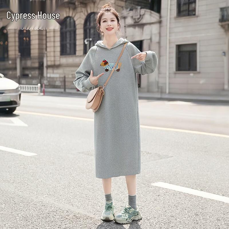 

Женское худи-платье Siboer с мультяшной вышивкой M