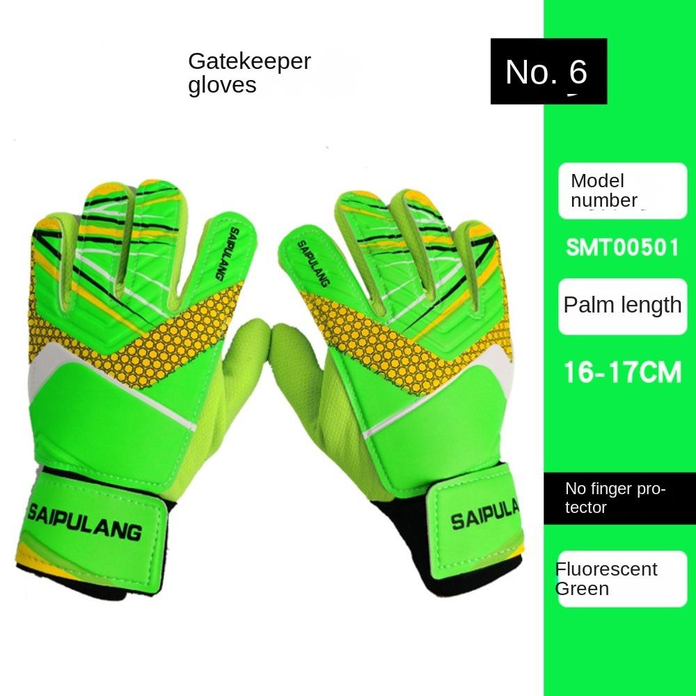 1 Pair Latex Soccer Goalie Gloves Wear-Resistant Kids Football Goalie Gloves  Football Goalkeeper