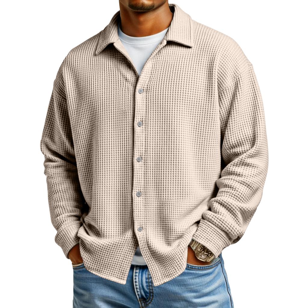 Men's Casual Button-Down Long-Sleeve Shirt