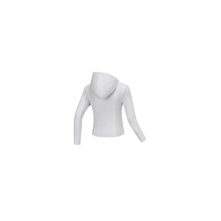 Skechers Godri Fashion Moisture-Wicking Quick-Dry Hooded Long Sleeve Jacket Women jackets Oyster-Gray P225W124-02BX