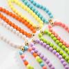 Solid Color Acrylic Bead Necklace Sweet Candy Colored Bead Fashion Cute Bohemian Handmade Colorful Collarbone Chain