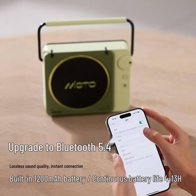 Bluetooth Wireless Speaker with Light-Activation, High-Quality Sound, Smart Design, Night Light Feature, and Compact Size.