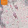 Tomoni Shell Light Pink Christmas Nail Stickers - Trendy Japanese Mix & Match Styles