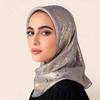 B477-5 Etnisk Stil Enfärgad Jacquard Gasväv Sjal Huvudduk Accessoar