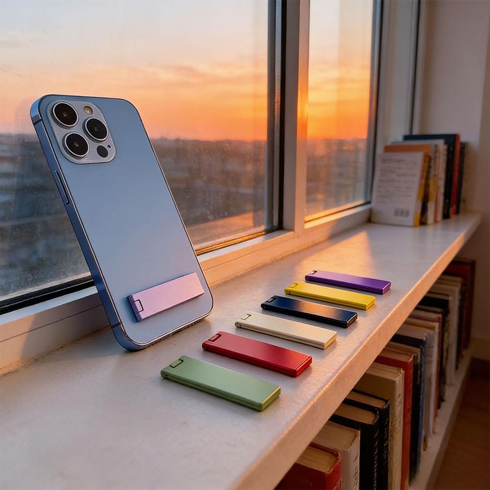 Ultra Thin Mobile Phone Holder Universal Metal Desktop Cellphone Compact Stand Foldable Bracket Kickstand for iPhone Xiaomi