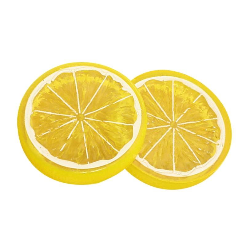 

Realistic Lemon Slices Props For Food Photography And Decoration PVC Material жёлтый