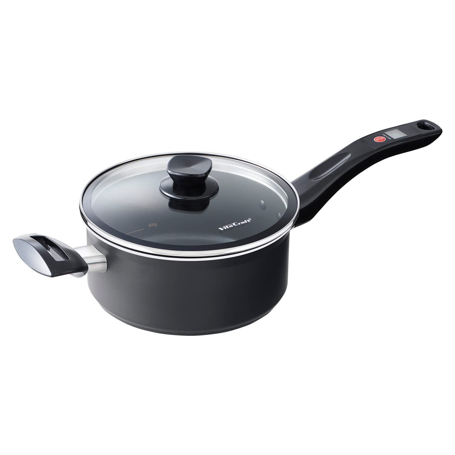 

Vita Craft TempPan II Multi-Fry Pot, 20cm, with Glass Lid, Deep Black