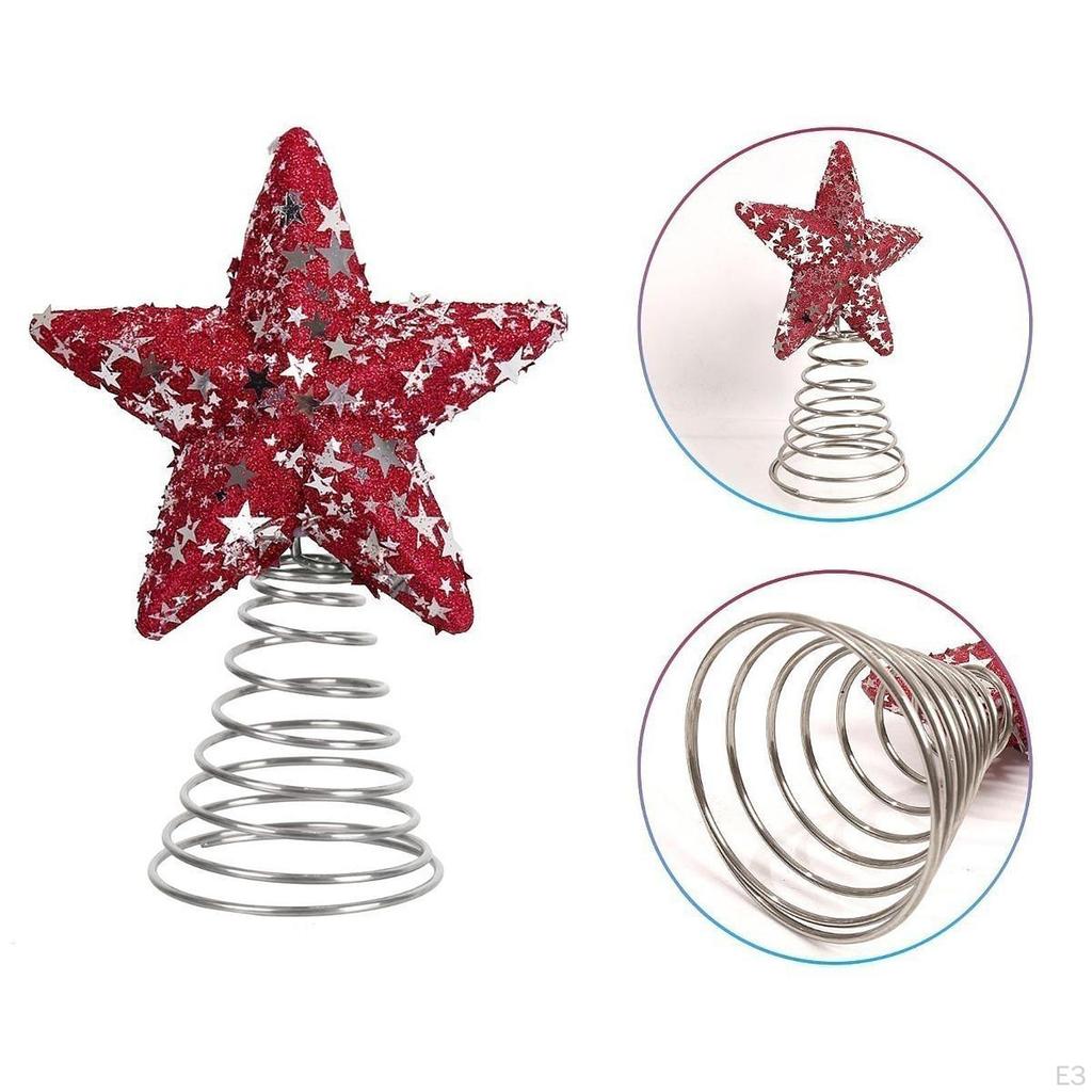 Christmas Tree Topper Decoration Romantic Unique Star Treetop Xmas Decor for Cafe